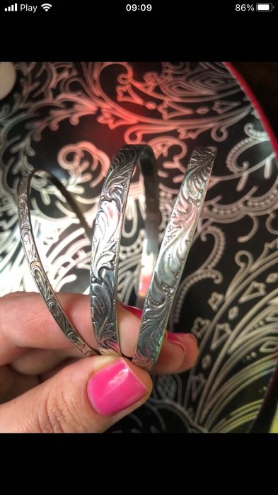 Bransoletki srebrne 3 sztuki