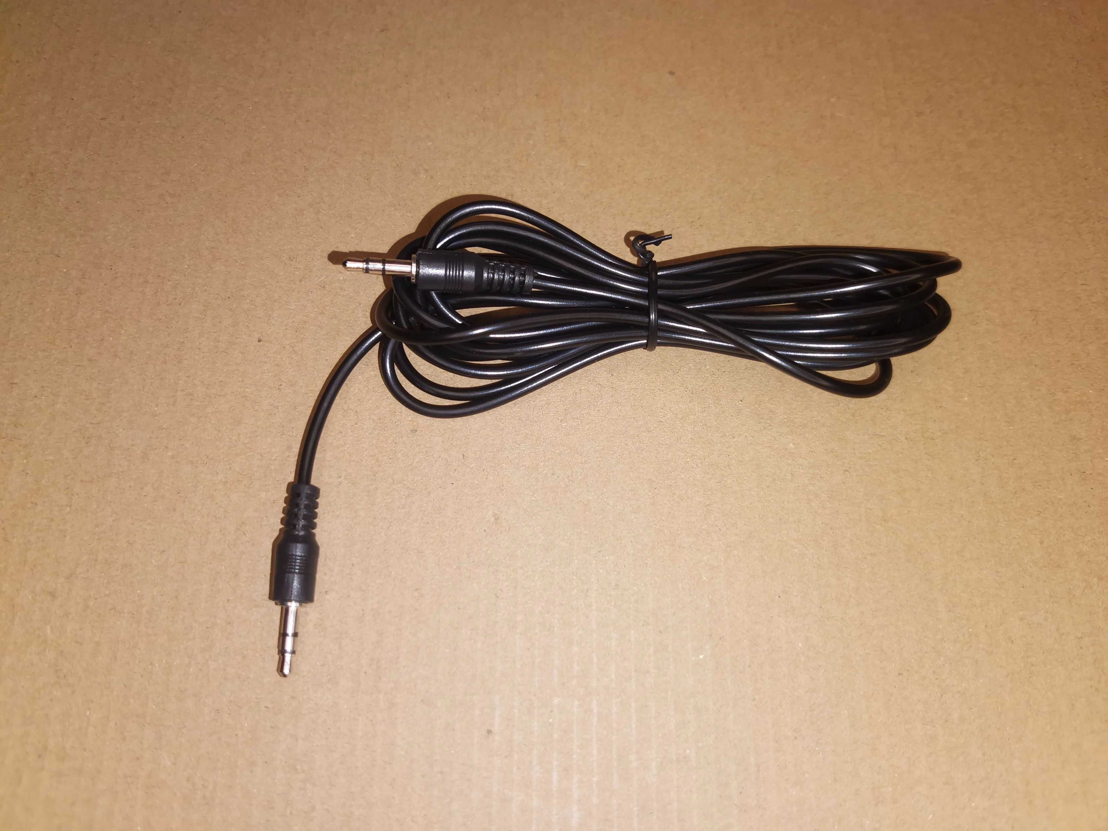 Кабель AUX Audio DC3.5 папа-папа 2.7м Stereo Jack круглый Black cable