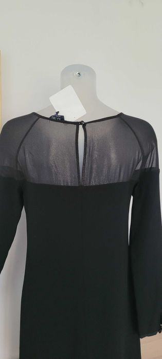 Czarna elegancka sukienka wizytowa Armani Jeans, roz 36