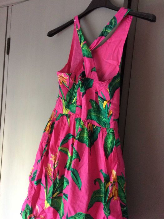 Vestido rosa com Flores