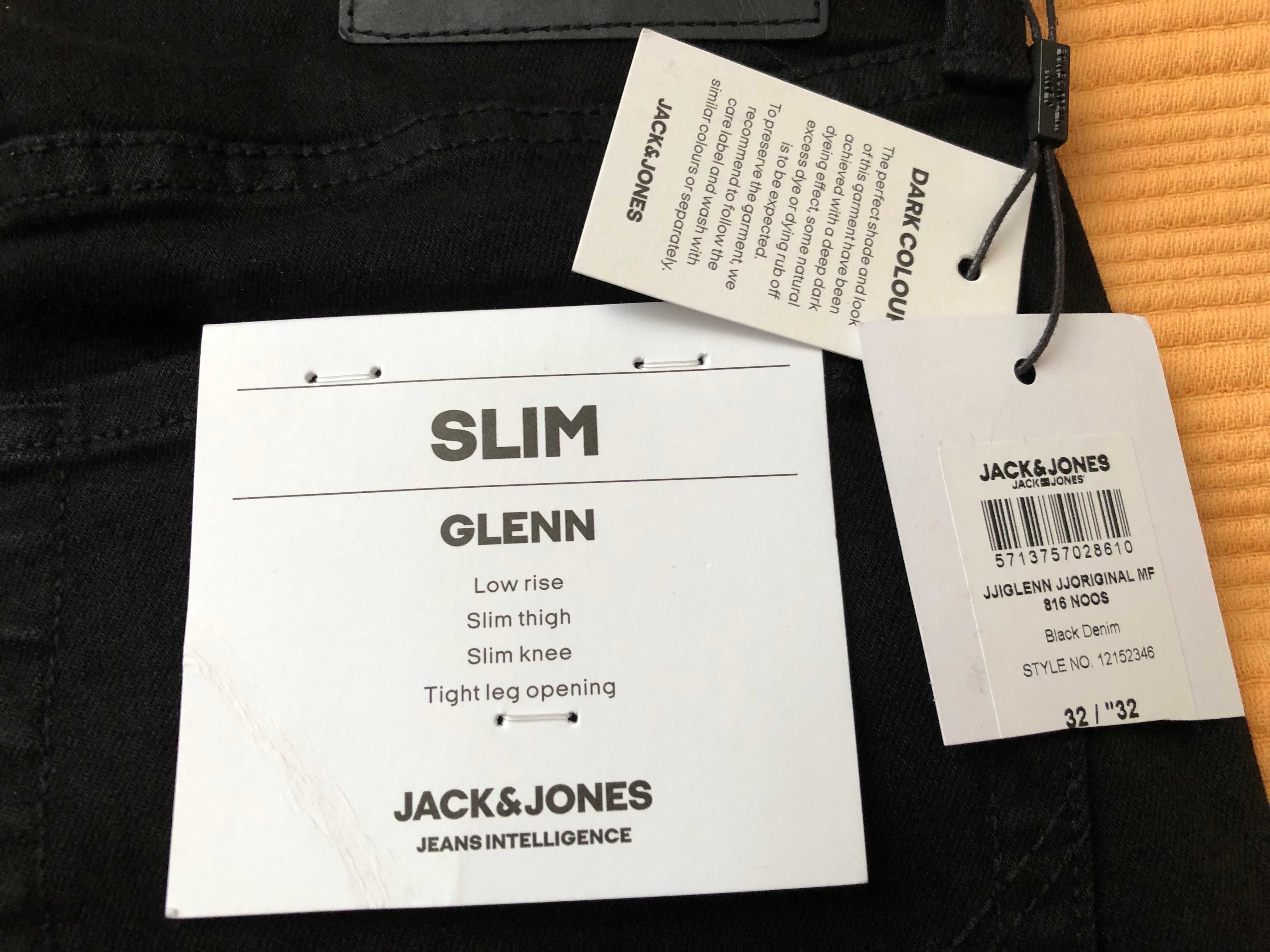 Jeans pretos slim jack and jones 32/32