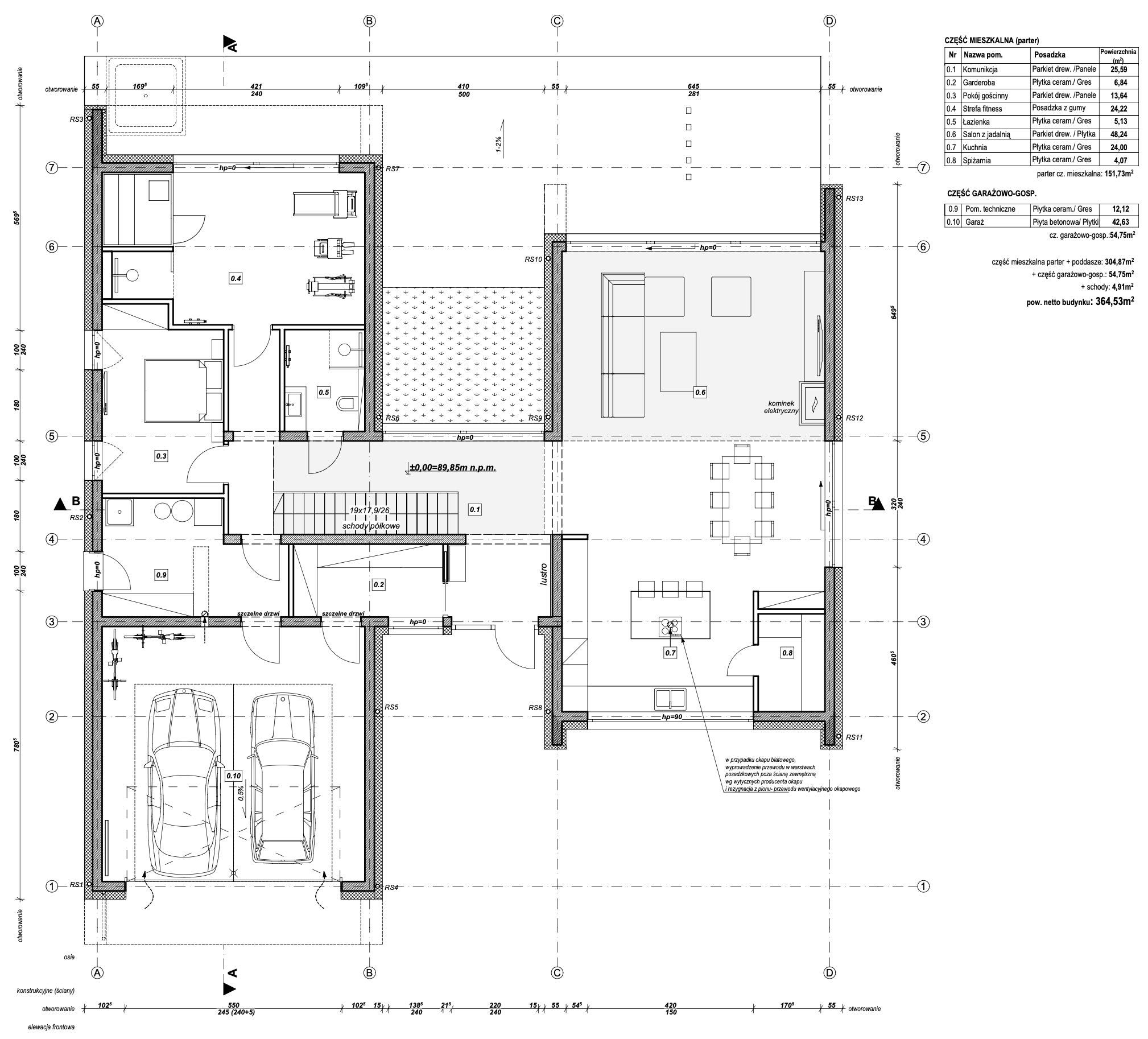 Projekt domu - Podwójna Stodoła - Dwie Stodoły 320 m2 Antresola