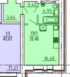 Продам Однокімнатну Квартиру в Новобудові Житомира