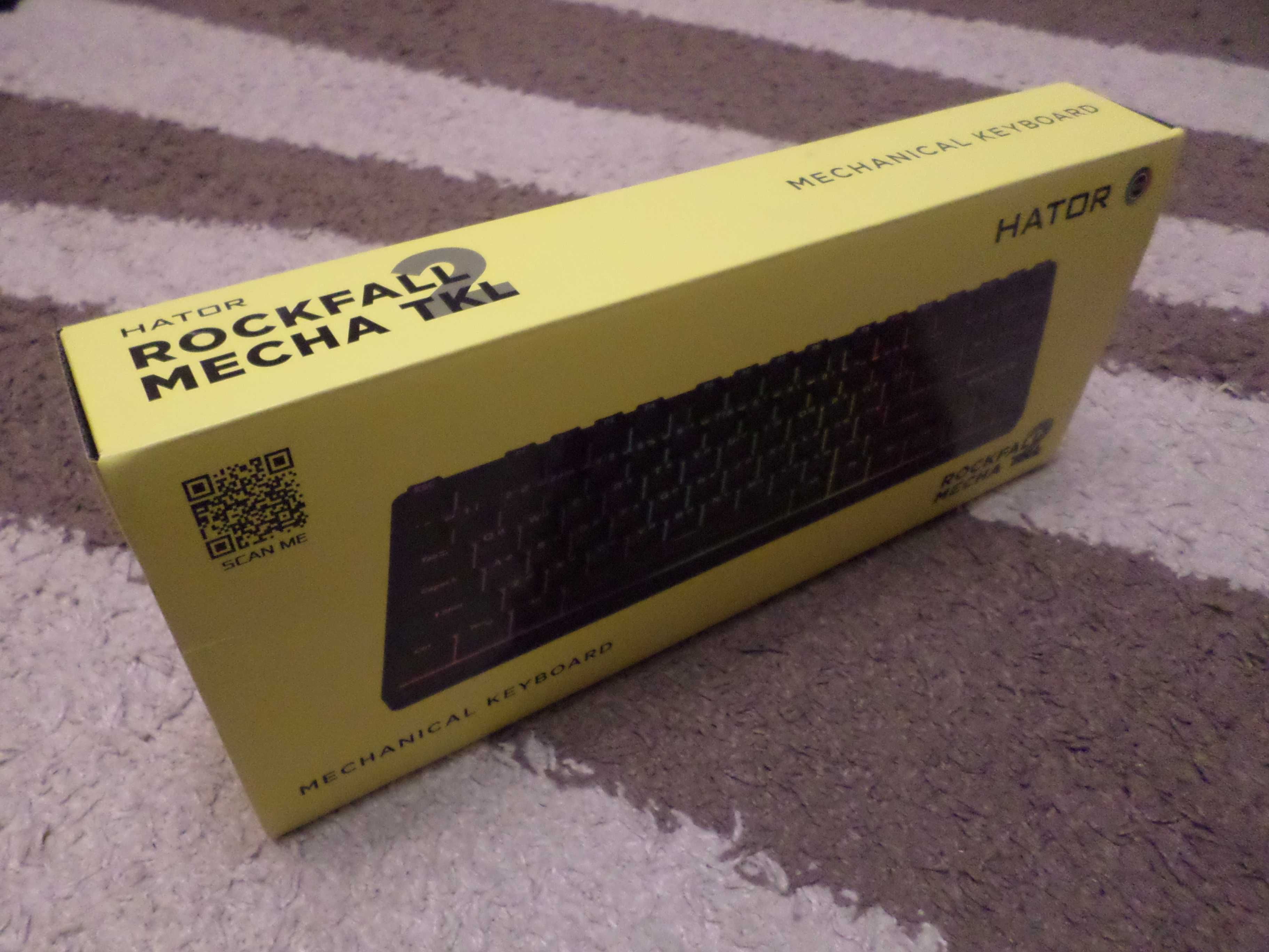 Клавиатура Клава Hator Rockfall 2 Mecha TKL Orange USB Black (HTK-520)