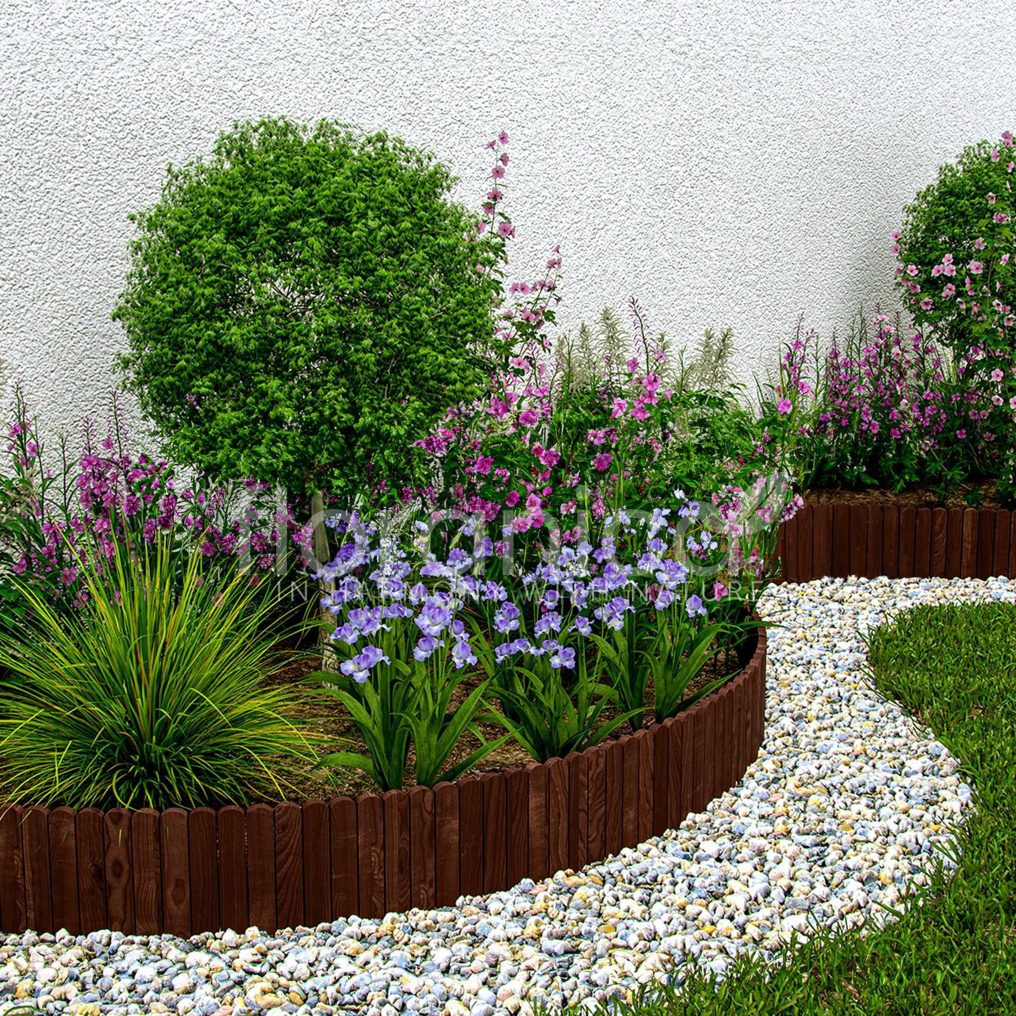 Obrzeże rabat kwiatowych, trawników, palisada. Rollborder 203cm.