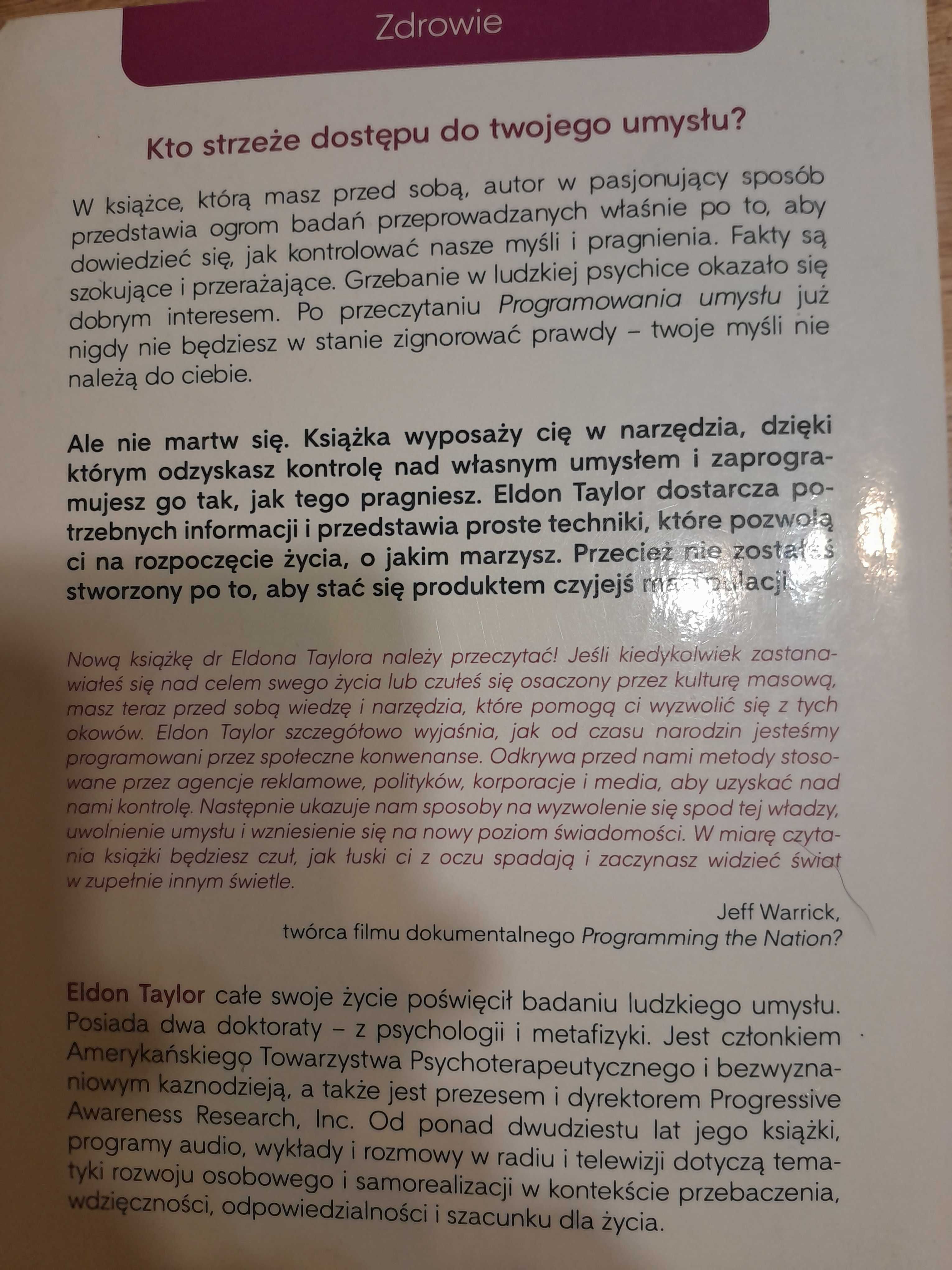 PROGRAMOWANIE UMYSŁU Taylor metafizyka pranie mózgu ezoteryka