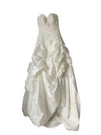 suknia sukienka ślubna rozmiar  XS 34 tren piwonie