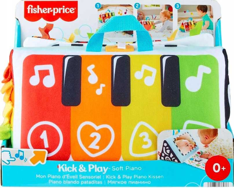 Fisher Price Miękkie Pianinko Sensoryczne Dla Niemowląt + Gryzak free