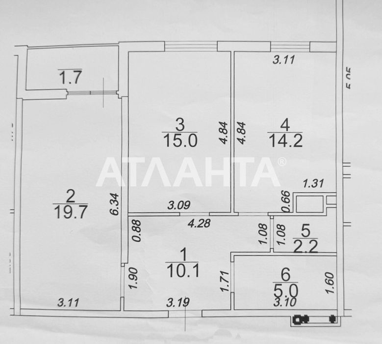 2- кімнатна найкращого планування в ЖК 63 Перлина