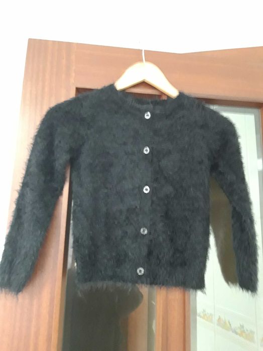 Casaco preto e cor de de rosa C&A 7-8 anos