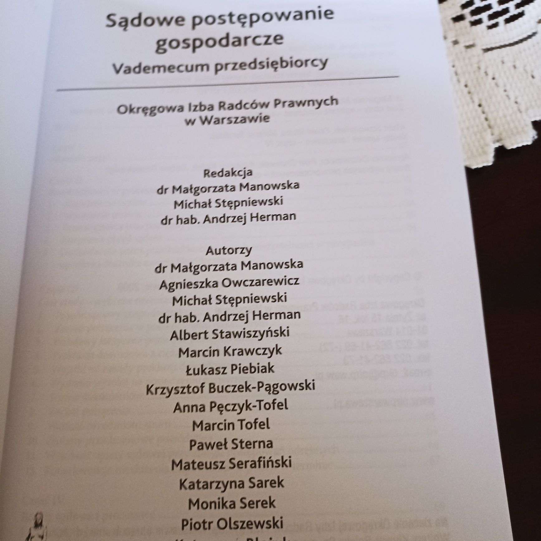 Sądowe postępowanie gospodarcze vademecum