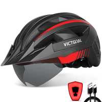 Nowy kask rowerowy VICTGOAL / magnetyczne okulary / MTB ! L ! 1314!