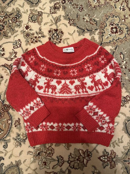 Тепленький вязаний сведрик , розмір 74 (6-9 міс)