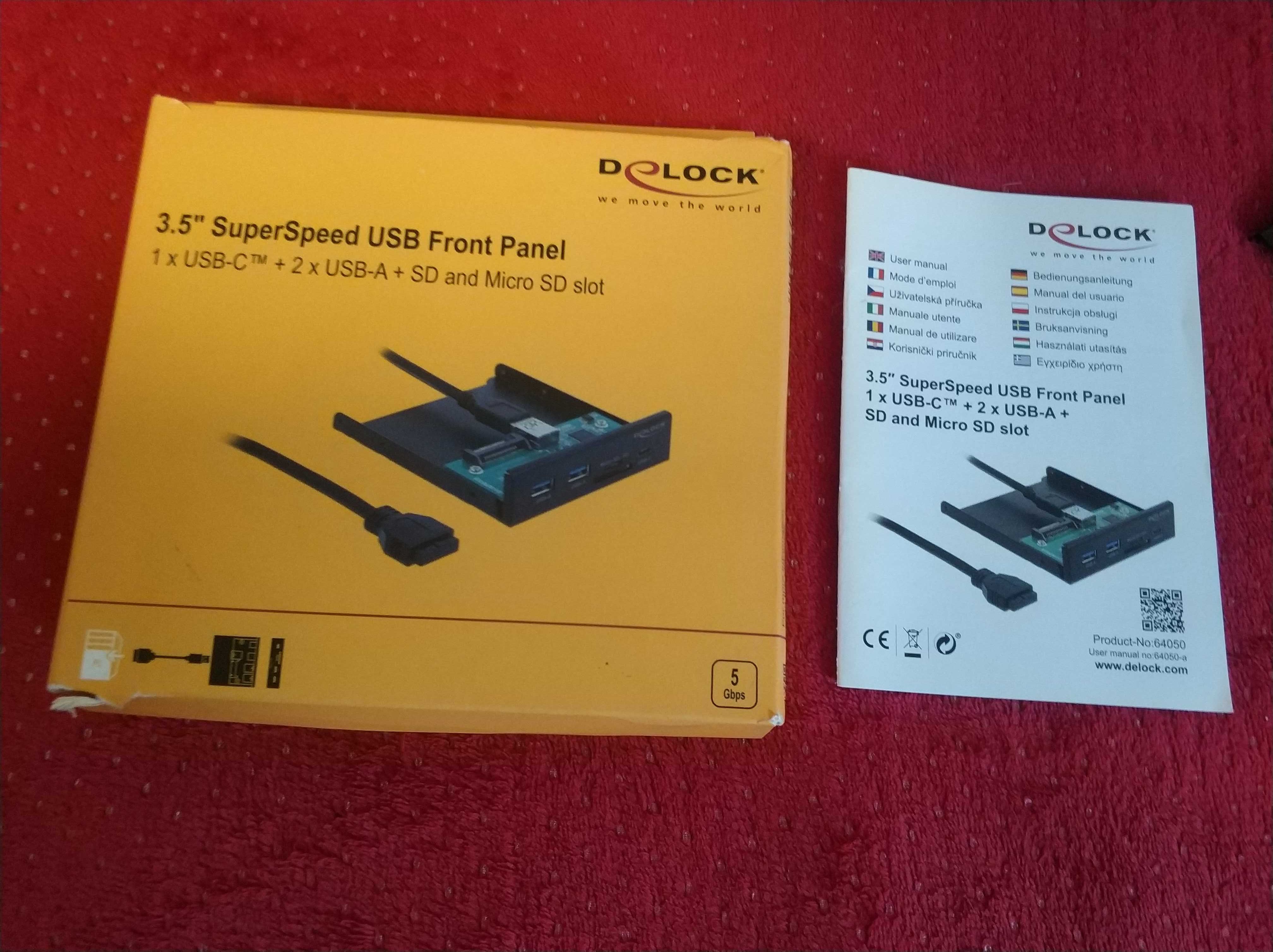 Panel Przedni Delock 3.5 cala czytnik kart port USB3.0 do Komputera PC