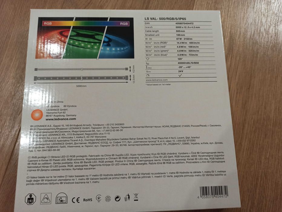 Taśma led pasek rgb ledvance 24v ip65 oświetlenie tanio zew. wew.