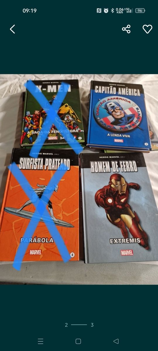 Livros da marvel em bom estado