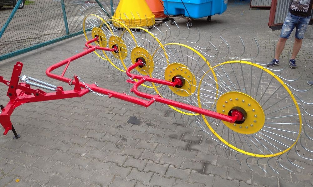 Грабли ворошилки Солнышко 4колеса підсилена рама, WIRAX