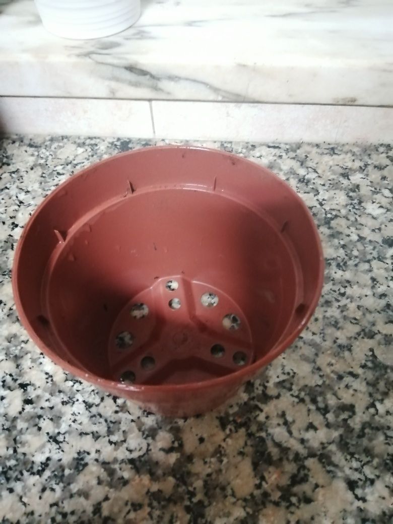 Vaso plástico cultivo ou flores