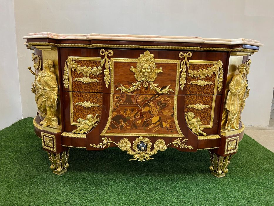 MASYWNA POSTACIOWA komoda - bufet w stylu barokowym