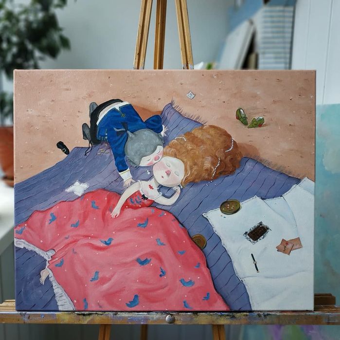 Картины маслом по мотивам Гапчинской Размер 40х50.