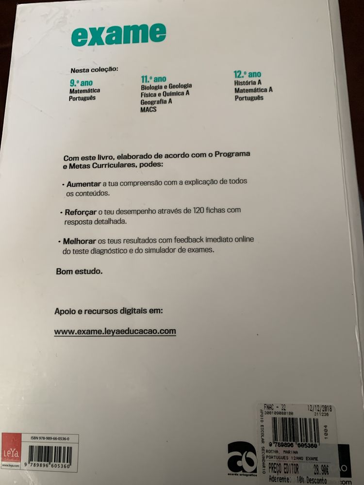 Exame Português 12 (Livro de preparação para o exame de Português)