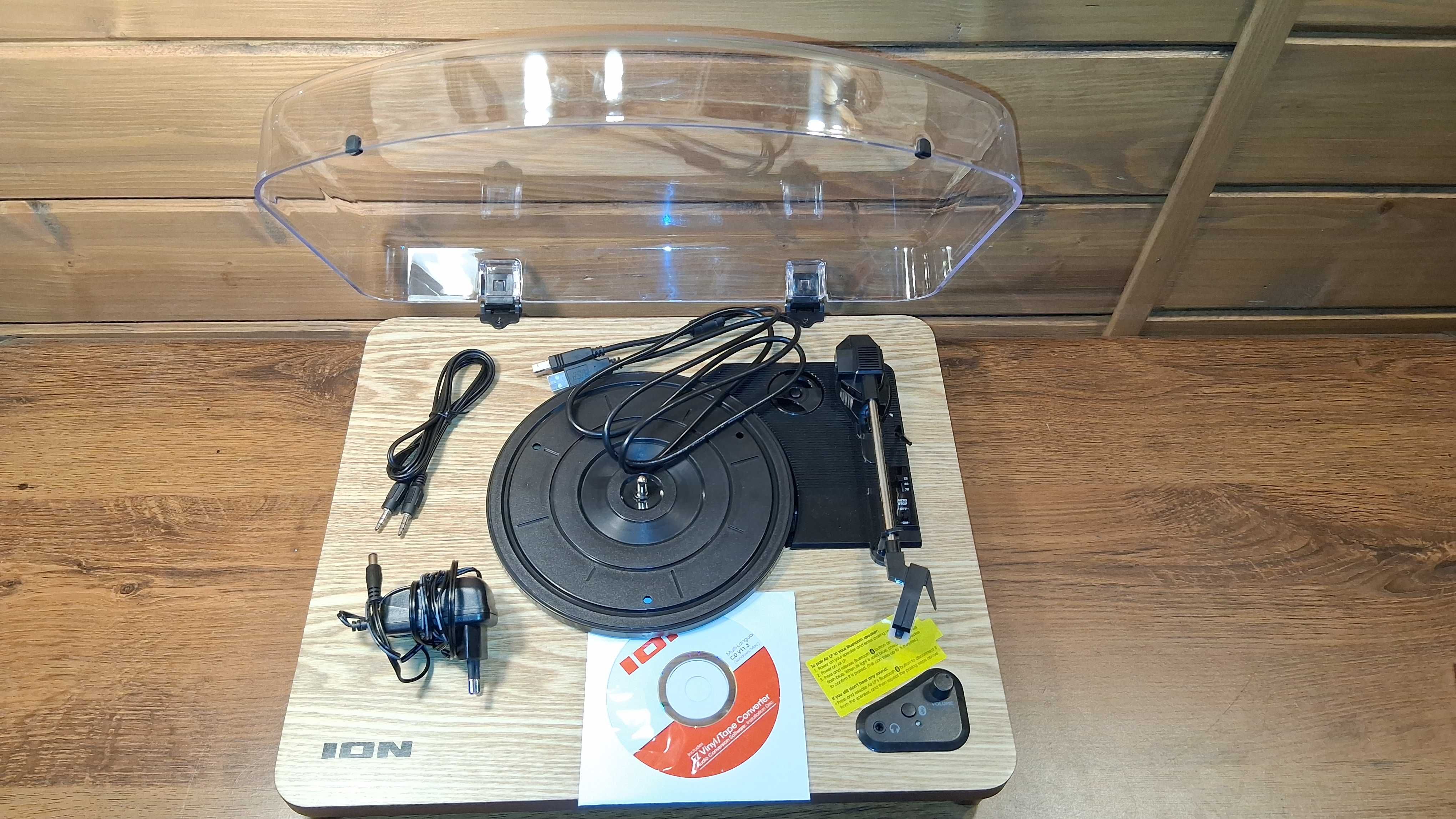 ION Air LP Vintage Wireless Streaming Bluetooth Turntable