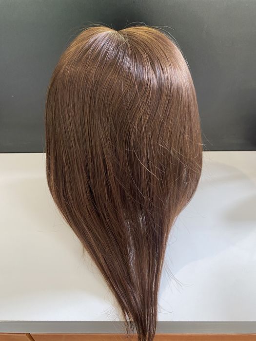 Topper tupet dopinka treska włosy naturalne wietnamskie 40 cm brąz