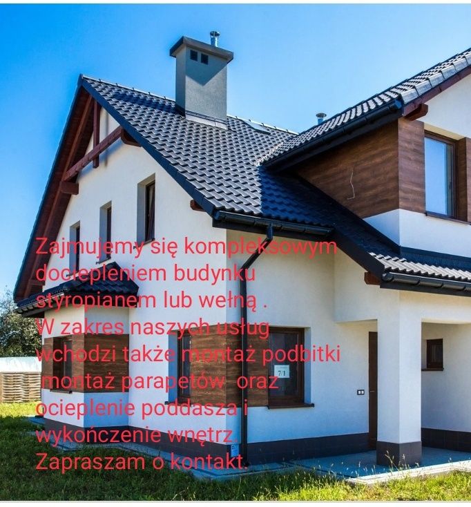Docieplenie  budynków steropianem oraz wykończenie  wnętrz