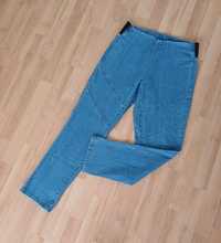 Spodnie długie damskie dżinsowe gumka wąskie nogawki 38/M wysoki stan