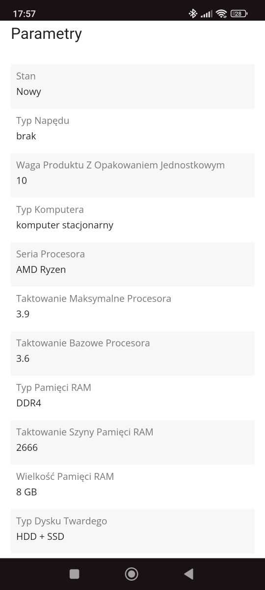 Komputer stacjonarny z monitorem Dell