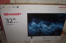 Sharp 32 cale LED, posiada DVB-T2 H.265, pilot, karton, zakup:02/2025r