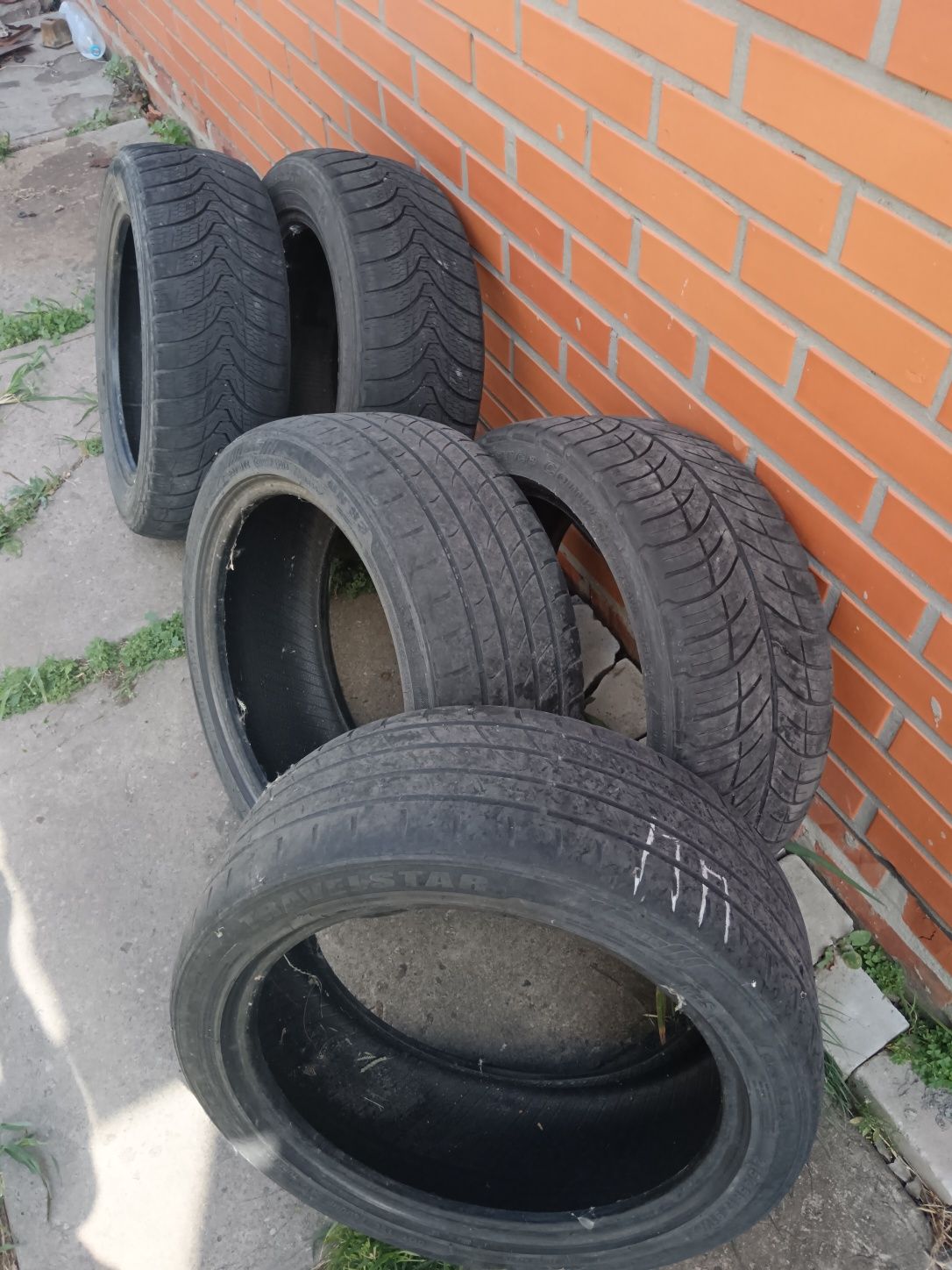 Шини разнобой ф16 и 17