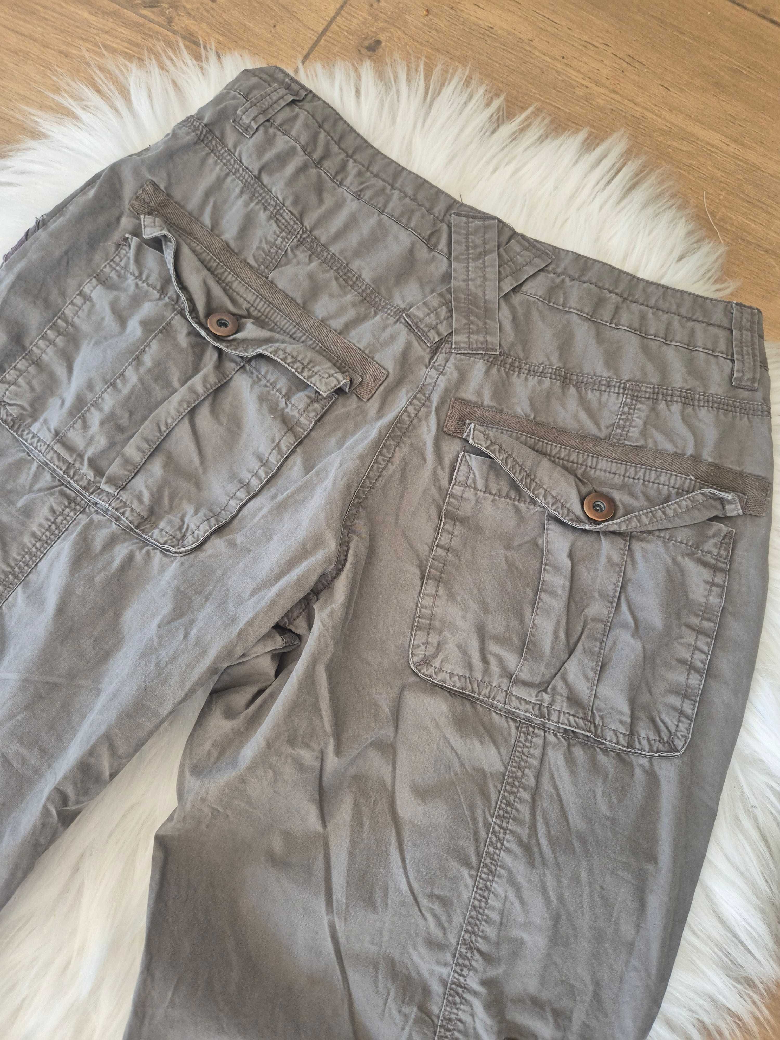 Spodnie khaki cotton bawełna swag y2k bojówki boyfriend Yessica 34/XS