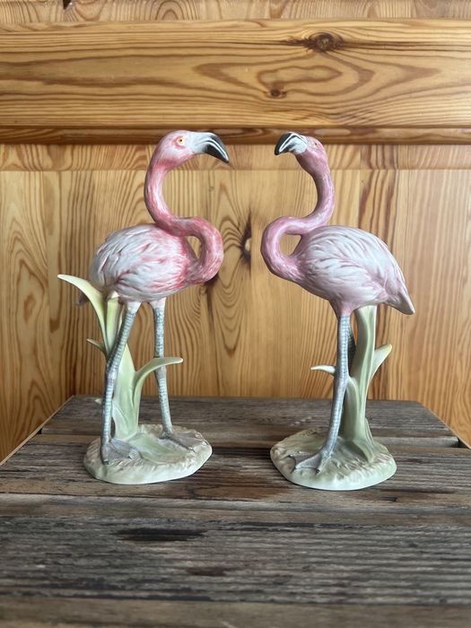 Sprzedam porcelanowe sygnowane figurki Flamingów firmy Goebel