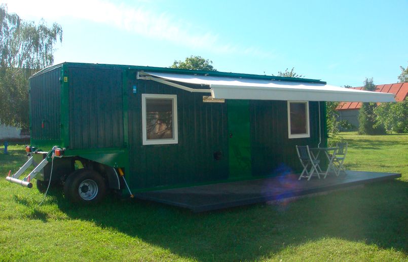 Вагон-будинок житловий на колесах. Причеп вагончик побутовий Новий
