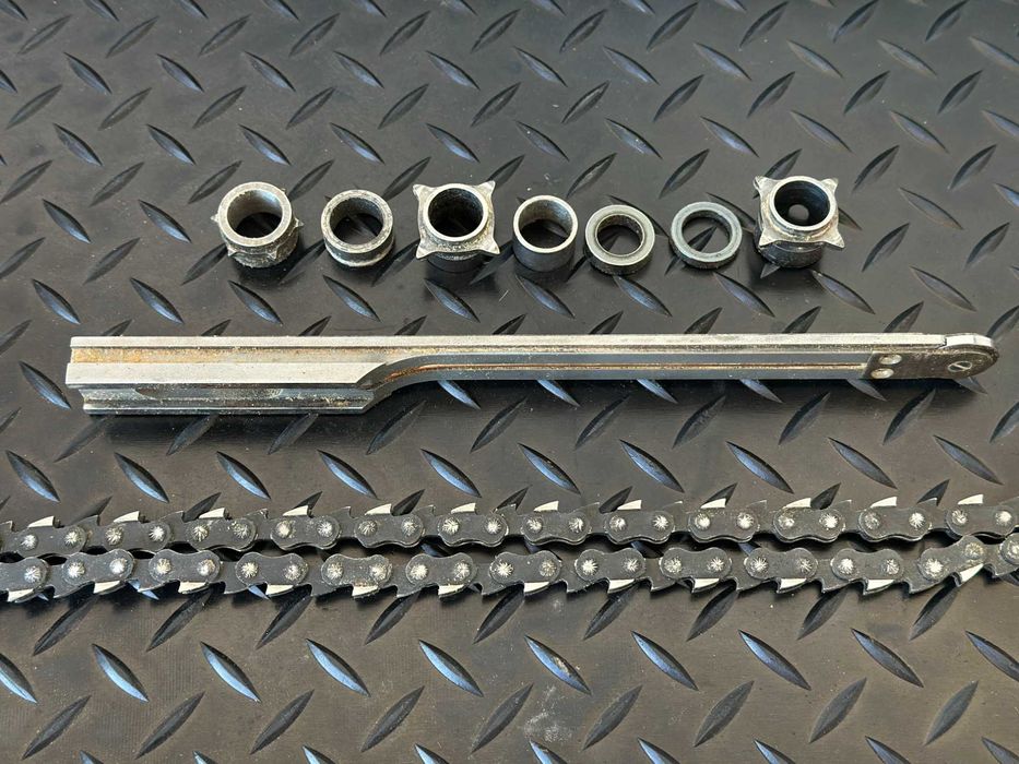 A344. Zestaw: prowadnica 7-8x40x150 + łańcuch 7 mm + zębatki