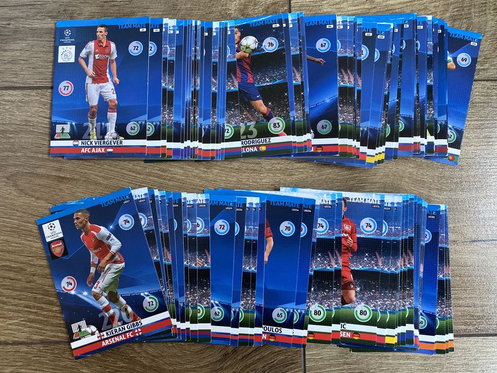 Karty bazowe panini Champions league 14/15 + update - 100 kart