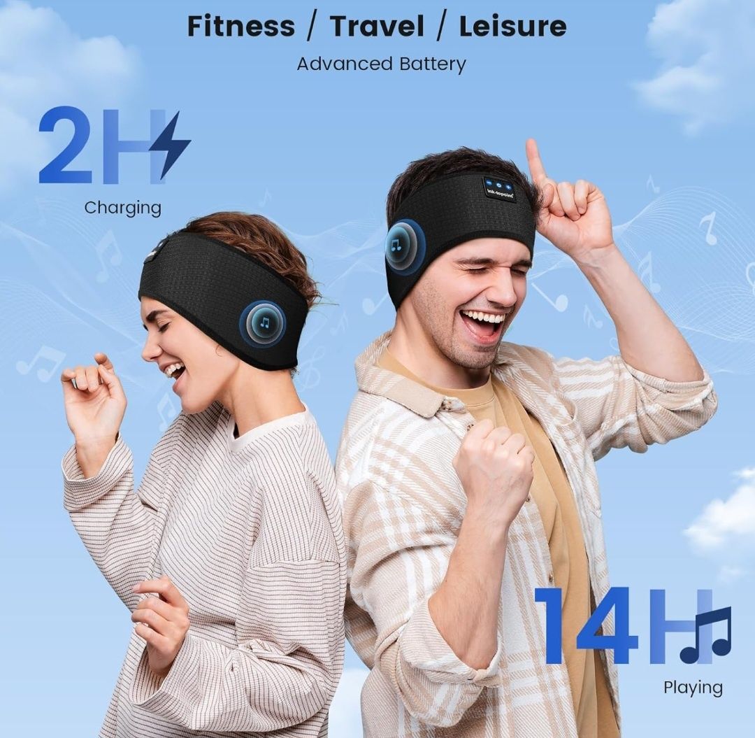 Ink-topoint Słuchawki do spania Bluetooth czarne
