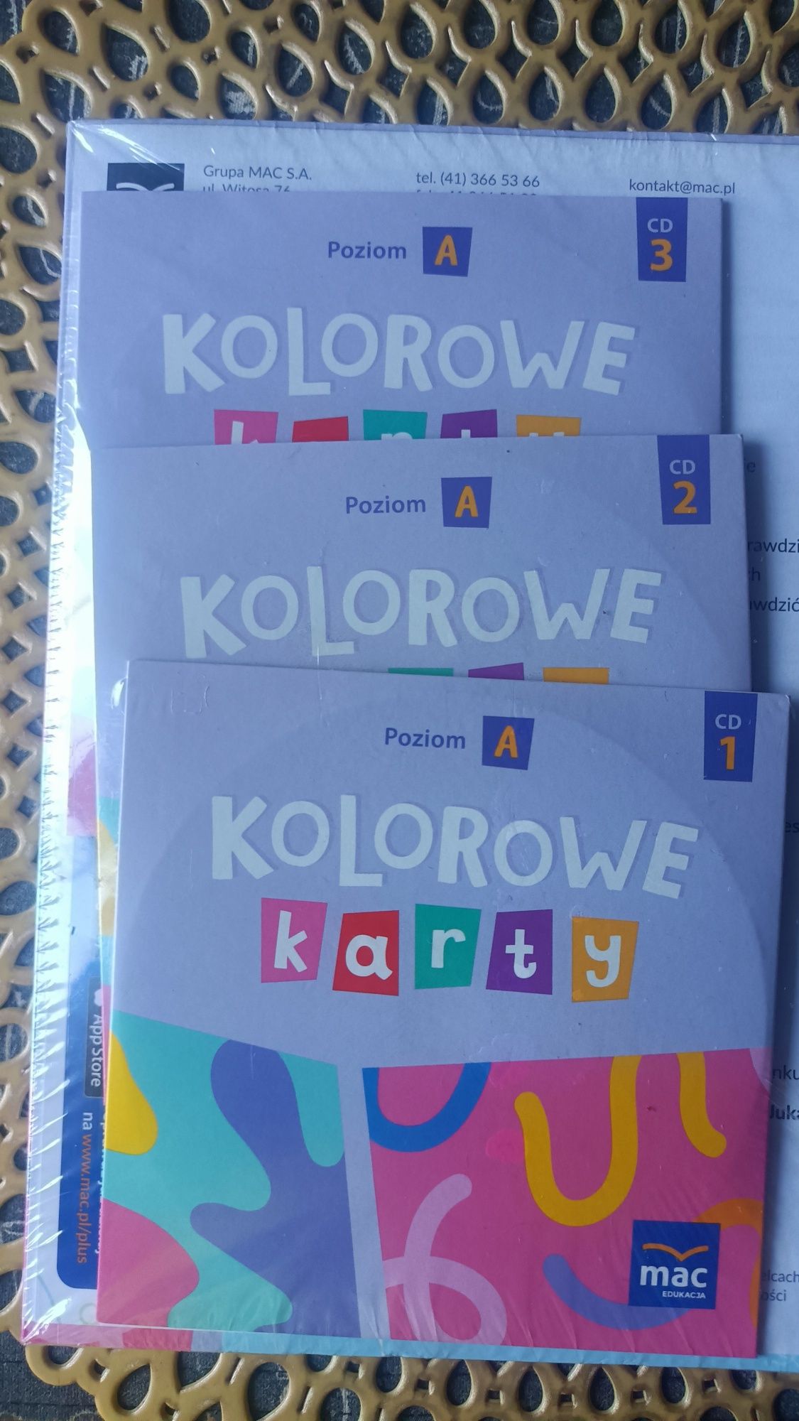 Kolorowe karty poziom A przewodniki metodyczne 1-4 plus 3 CD, trzylate