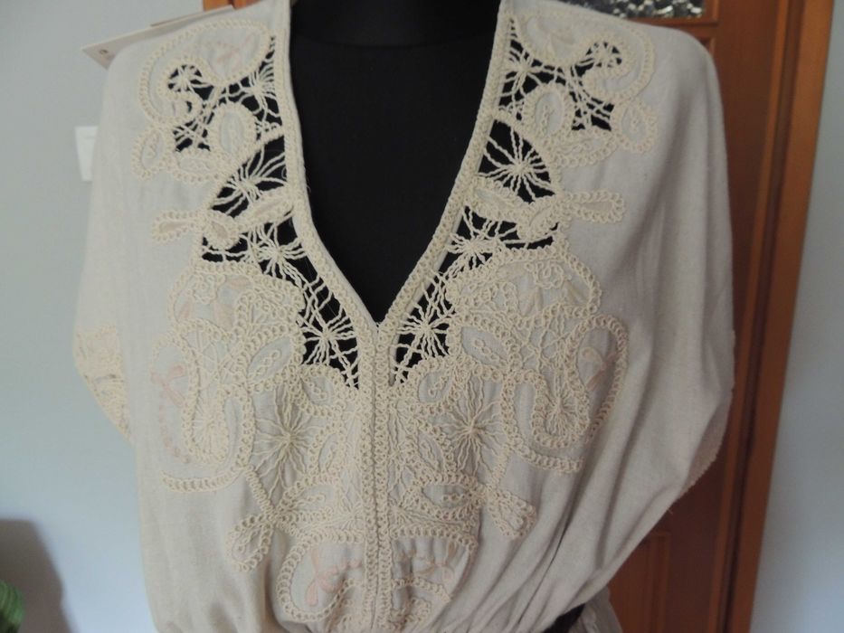 Nowa sukienka z metką len, made in Italy, rozmiar 44 46 48