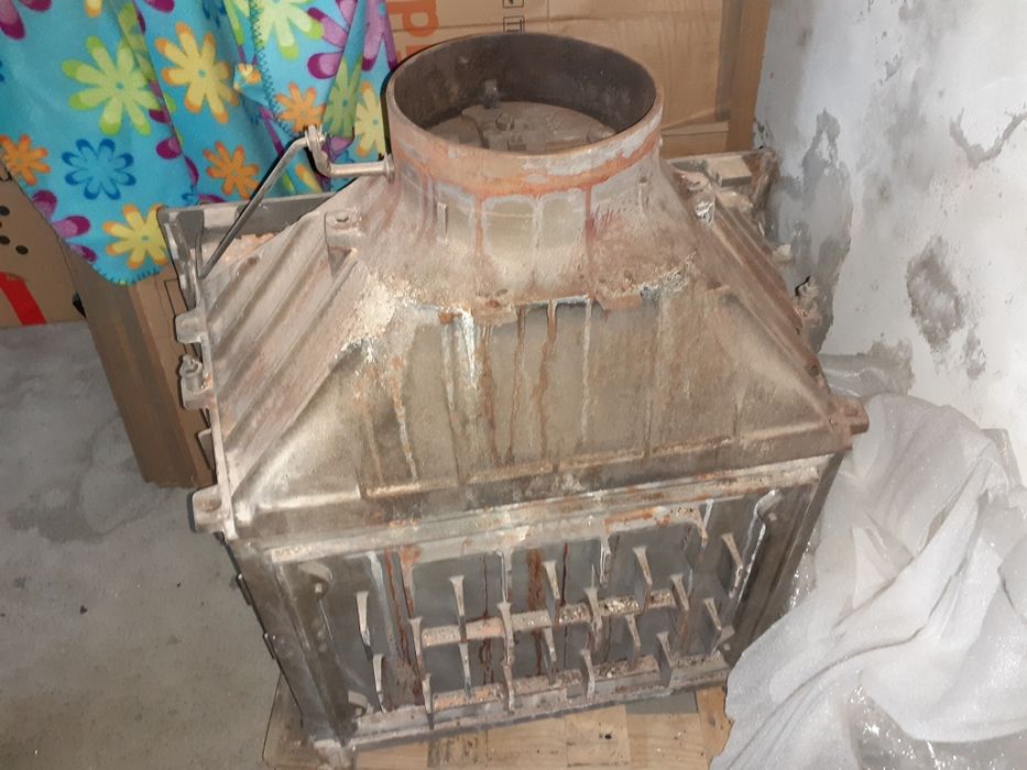 Recuperador de calor a lenha.