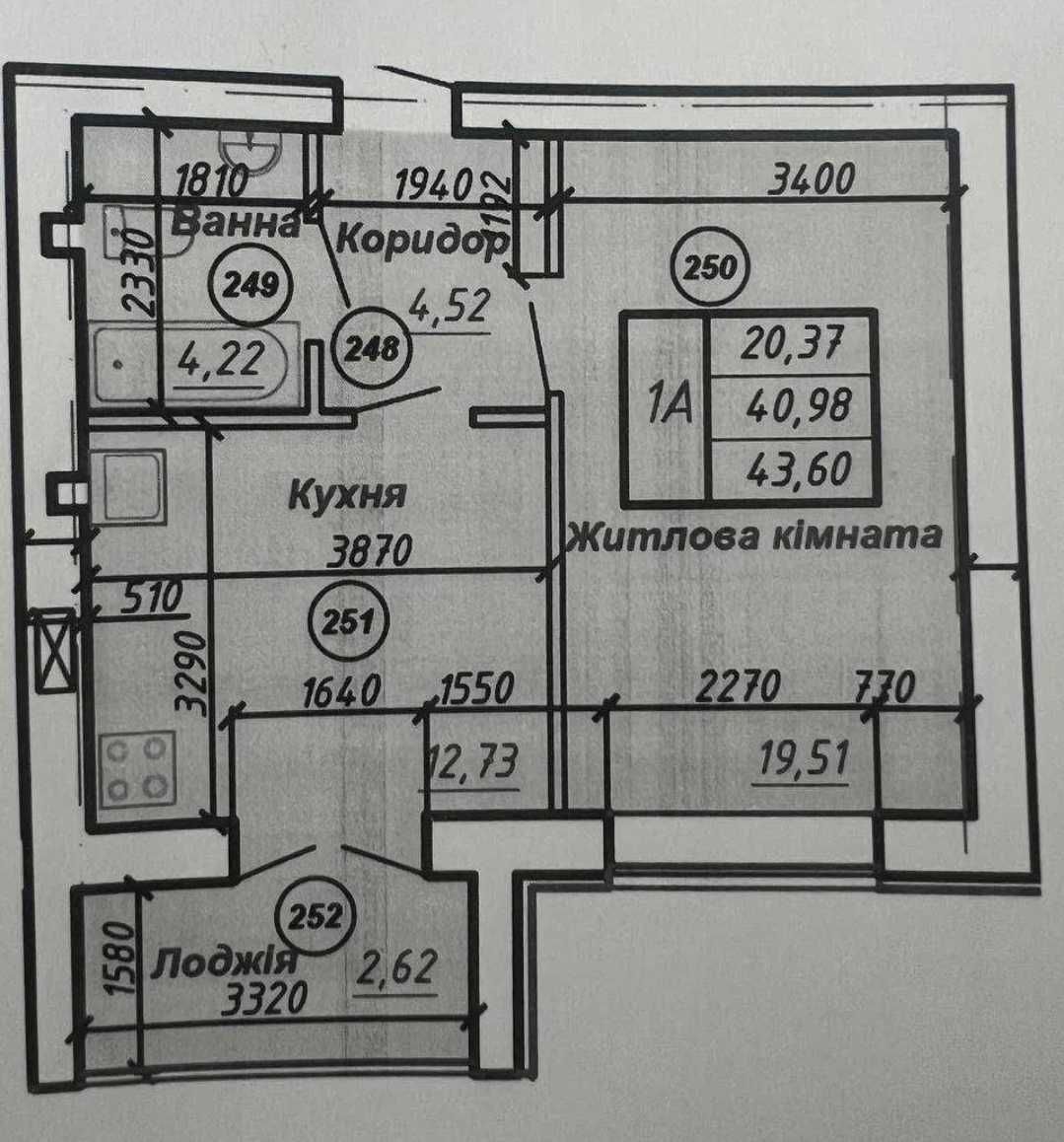 Сумгаитская, цент.ЮЗР, ЖК ОЛИМП, 43.6 кв.м - 31000д.(і1