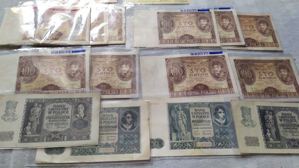 Stare banknoty,reorganizacja zbioru