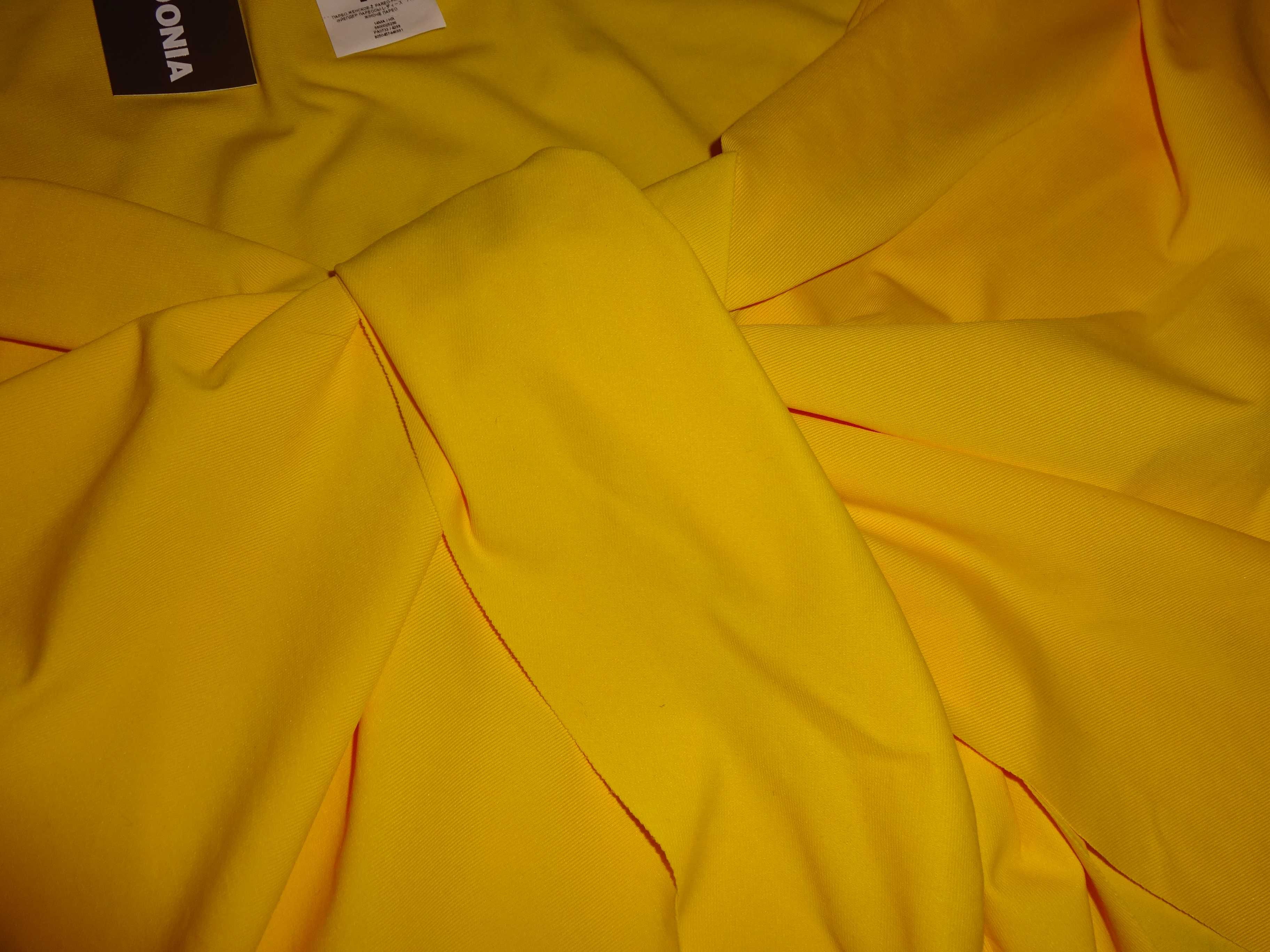CALZEDONIA Cobey zółta wiązana plażowa spódnica pareo ONE SIZE