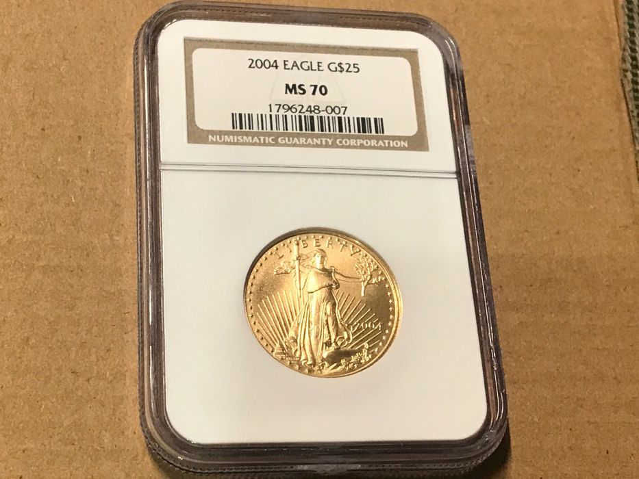 Золото 25 доларів 2004 року в слабі NGC MS 70 Київ