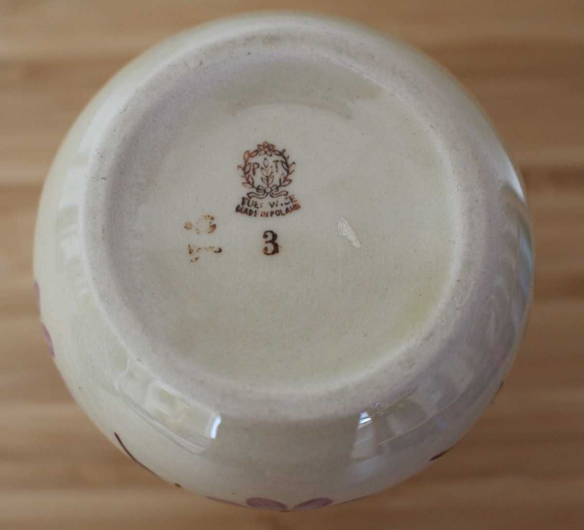 wazon Tułowice wazonik PRL sygnowany ręcznie malowany
