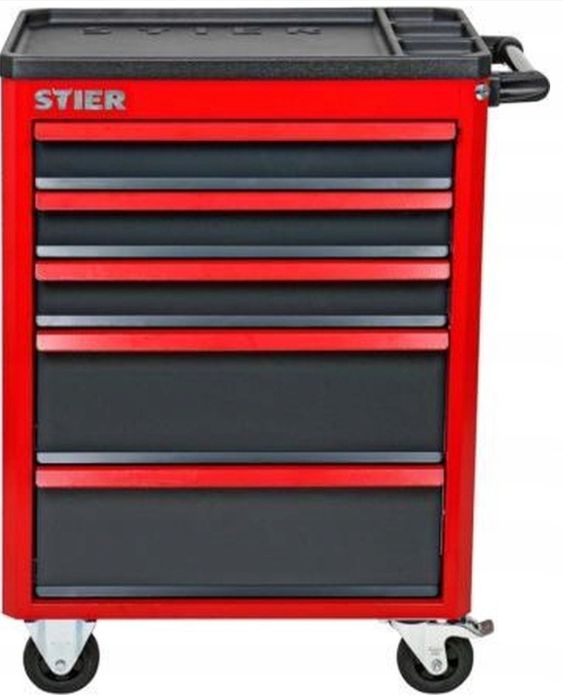 Wózek narzędziowy STIER Basic+ 92 el. z wyposażeniem EVA | PREMIUM