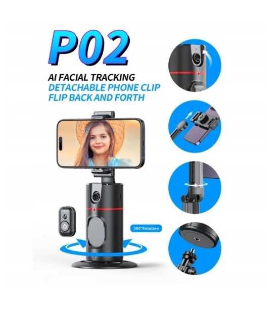 Uchwyt na telefon p02 selfie stick statyw obrotowy czujnik ttst758