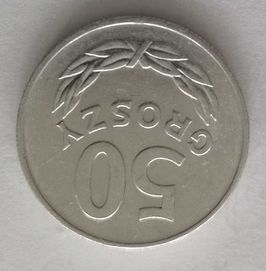 Moneta PRL 50 groszy 1978r.bez znaku mennicy.Stan jak na zdjęciach.