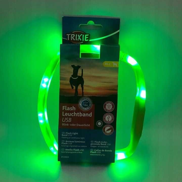Obroża dla psa Trixie USB zielona rozmiar M-L 50 cm